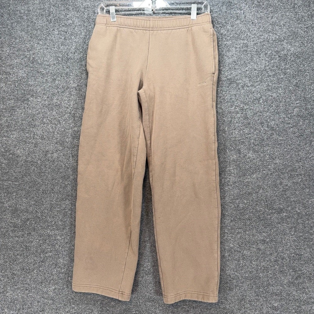Aritzia Sweatpants Womens XS Tan Mega Fit‎ Wide Leg Cozy Fleece Lounging Relaxed